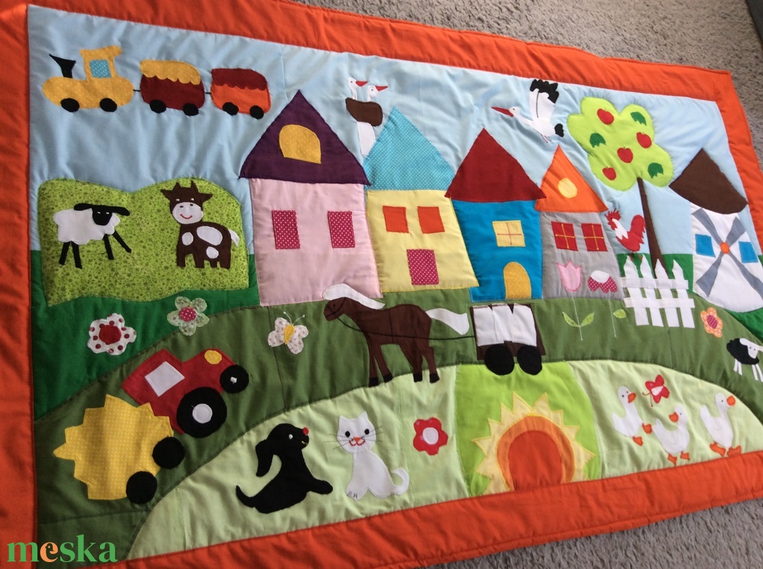 patchwork falvédő,takaró, tanyasi  hangulat - otthon & életmód - Meska.hu