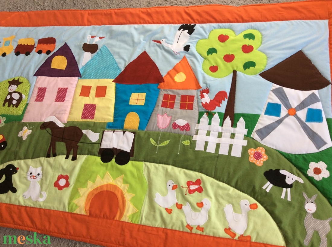 patchwork falvédő,takaró, tanyasi  hangulat - otthon & életmód - Meska.hu