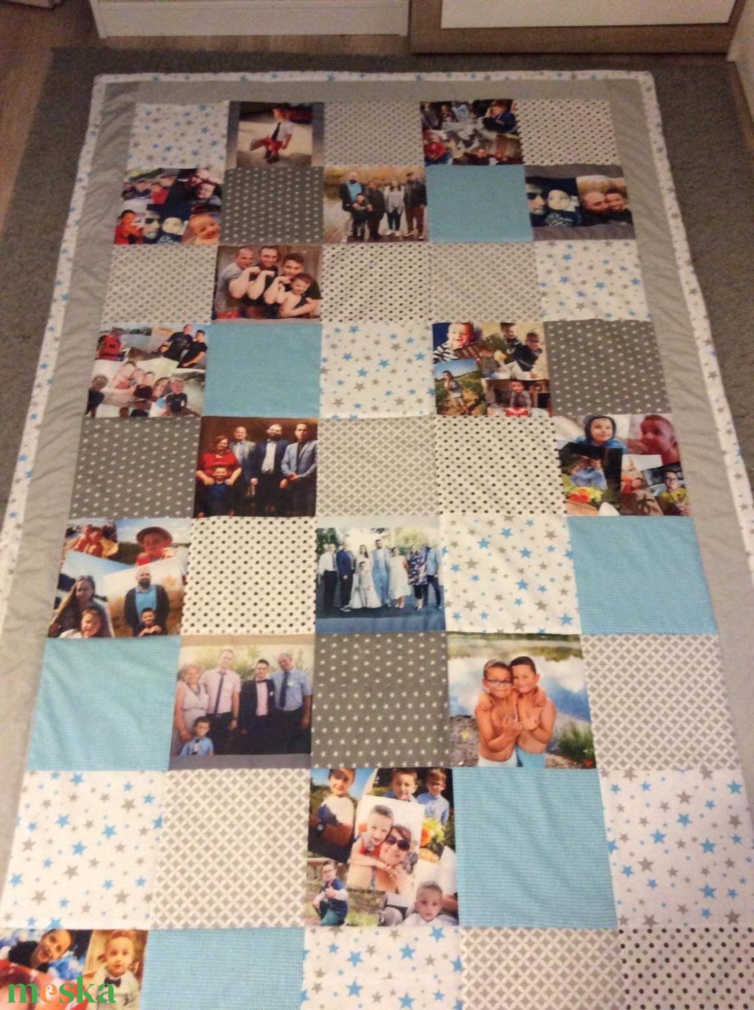 Fényképes patchwork takaró kék, szürke, fehér, falvédő - otthon & életmód - lakástextil - felnőtt takaró, pléd - Meska.hu Fényképes patchwork takaró kék, szürke, fehér, falvédő - otthon & életmód - lakástextil - felnőtt takaró, pléd - Meska.hu