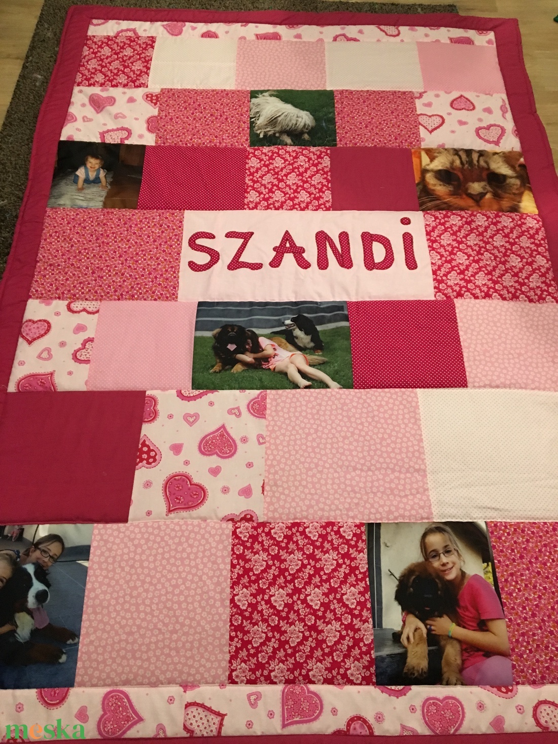 Fényképes patchwork takaró, falvédő - otthon & életmód - lakástextil - falvédő - Meska.hu