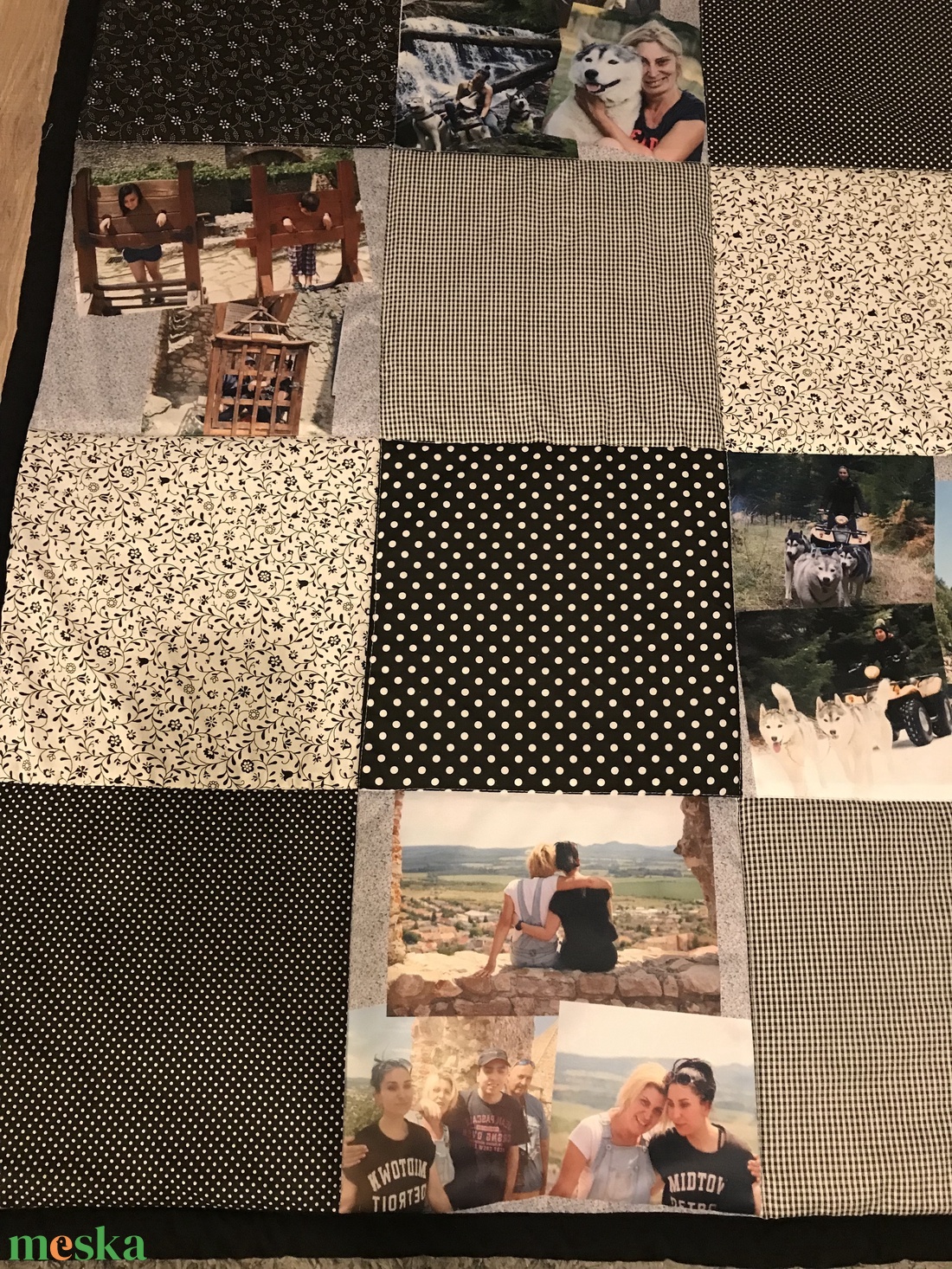 Fényképes patchwork takaró fekete-szürke, fehér, falvédő - otthon & életmód - lakástextil - falvédő - Meska.hu Fényképes patchwork takaró fekete-szürke, fehér, falvédő - otthon & életmód - lakástextil - falvédő - Meska.hu