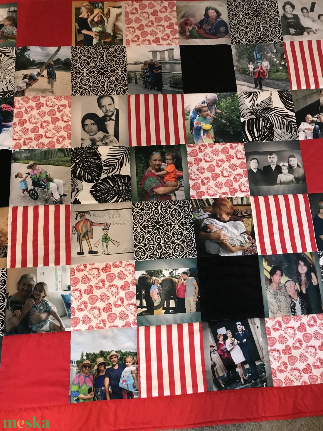 Fényképes patchwork takaró piros-fekete, falvédő - otthon & életmód - lakástextil - felnőtt takaró, pléd - Meska.hu Fényképes patchwork takaró piros-fekete, falvédő - otthon & életmód - lakástextil - felnőtt takaró, pléd - Meska.hu