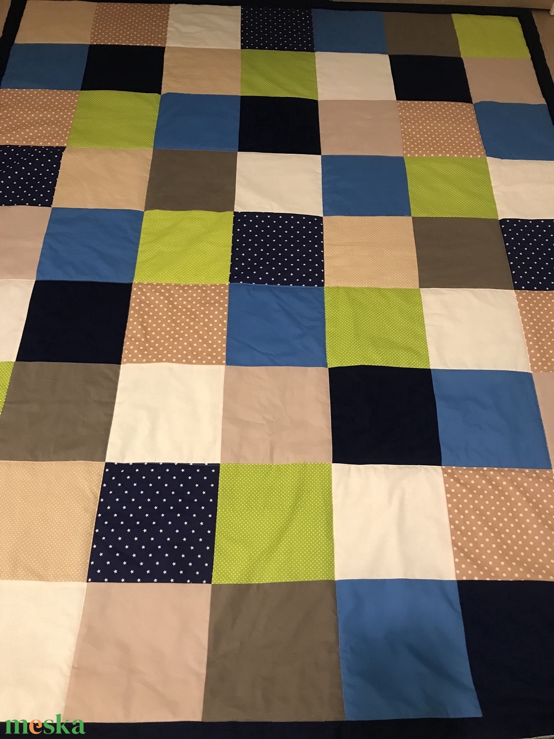 Kék-zöld-bézs patchwork falvédő v. takaró - otthon & életmód - lakástextil - falvédő - Meska.hu Kék-zöld-bézs patchwork falvédő v. takaró - otthon & életmód - lakástextil - falvédő - Meska.hu