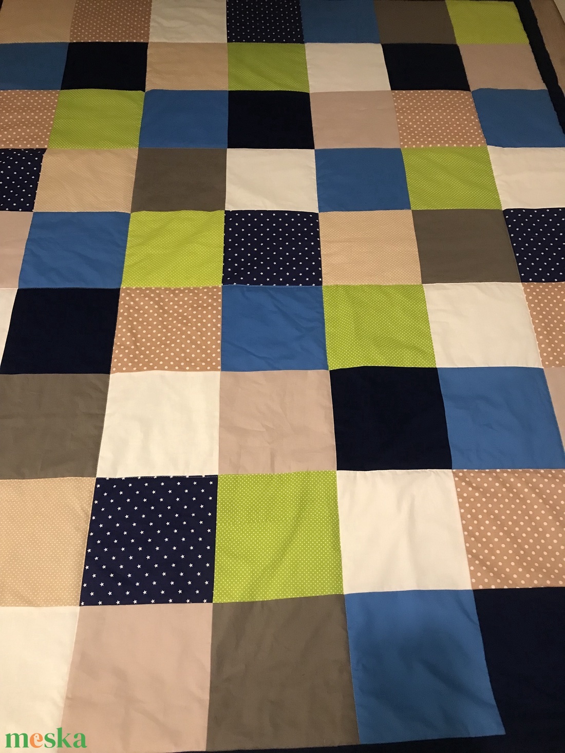 Kék-zöld-bézs patchwork falvédő v. takaró - otthon & életmód - lakástextil - falvédő - Meska.hu Kék-zöld-bézs patchwork falvédő v. takaró - otthon & életmód - lakástextil - falvédő - Meska.hu