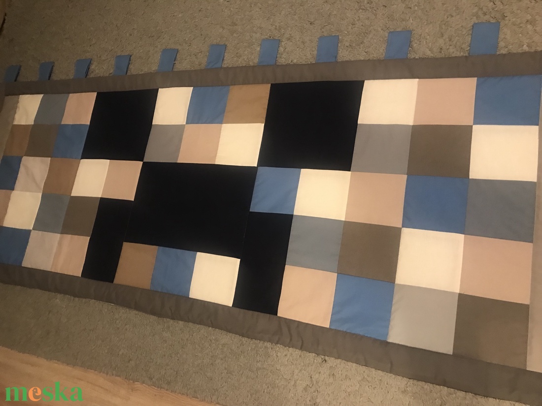 Minecraft Creeper patchwork falvédő, takaró kék-szürke - otthon & életmód - babaszoba, gyerekszoba - falvédő gyerekszobába - Meska.hu Minecraft Creeper patchwork falvédő, takaró kék-szürke - otthon & életmód - babaszoba, gyerekszoba - falvédő gyerekszobába - Meska.hu