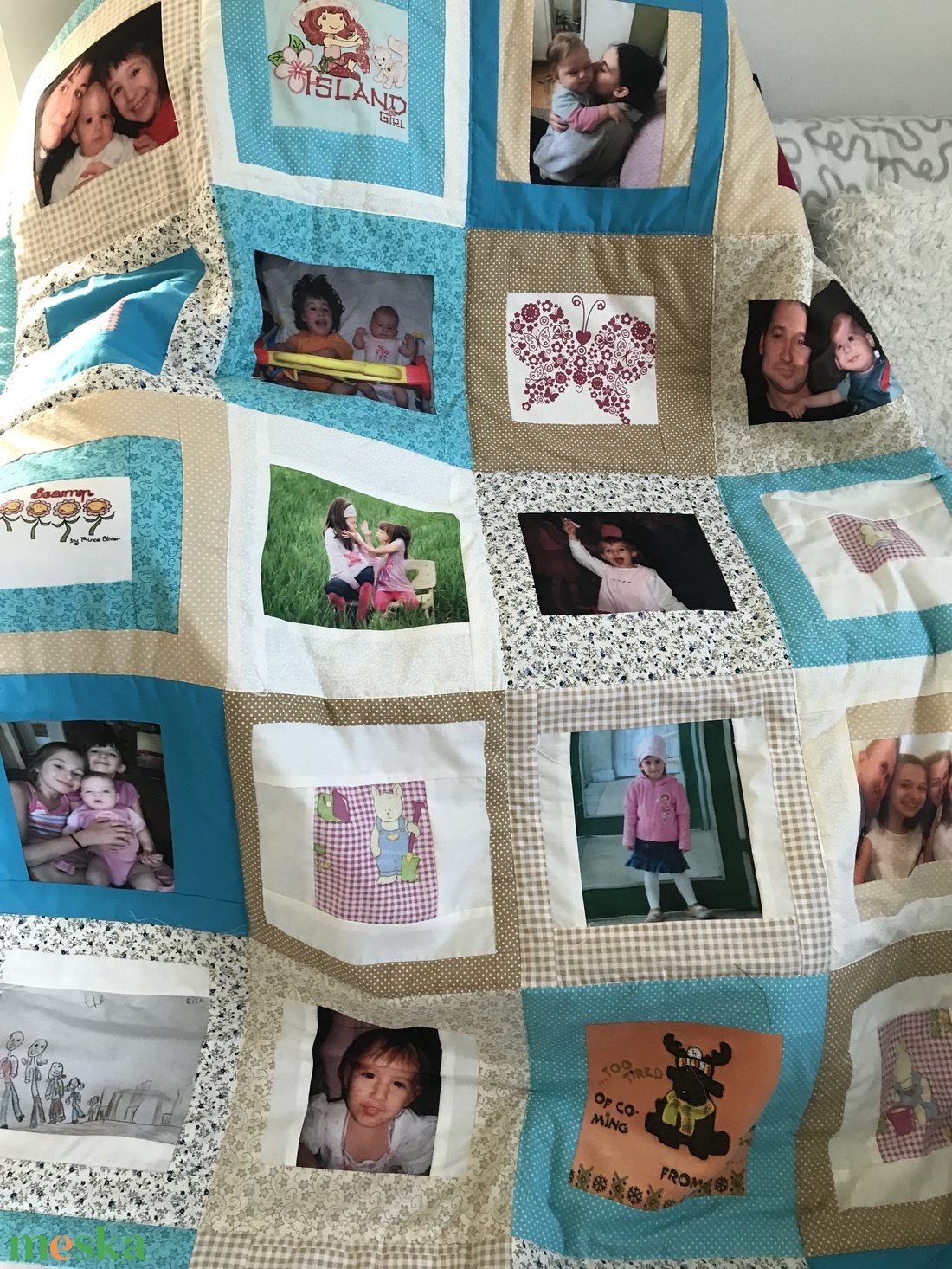 Crazy Patchwork fényképes takaró, falvédő saját pólókból - otthon & életmód - lakástextil - ágytakaró - Meska.hu Crazy Patchwork fényképes takaró, falvédő saját pólókból - otthon & életmód - lakástextil - ágytakaró - Meska.hu