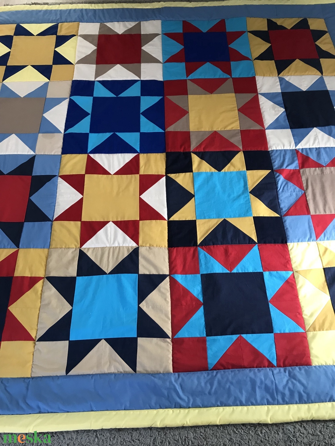 patchwork takaró csillagmintás - otthon & életmód - lakástextil - ágytakaró - Meska.hu patchwork takaró csillagmintás - otthon & életmód - lakástextil - ágytakaró - Meska.hu