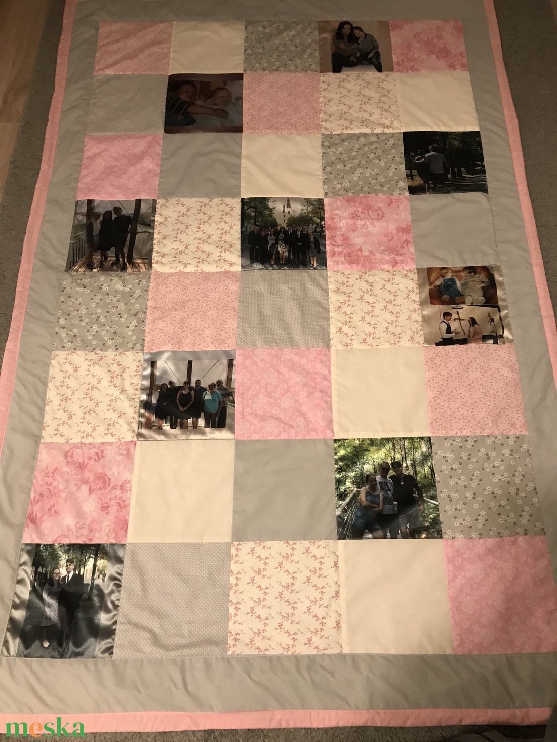Fényképes patchwork takaró falvédő,  - otthon & életmód - lakástextil - felnőtt takaró, pléd - Meska.hu