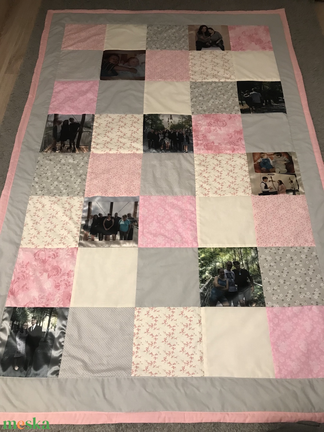 Fényképes patchwork takaró falvédő,  - otthon & életmód - lakástextil - felnőtt takaró, pléd - Meska.hu
