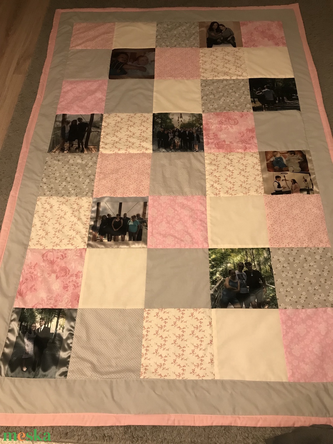 Fényképes patchwork takaró falvédő,  - otthon & életmód - lakástextil - felnőtt takaró, pléd - Meska.hu