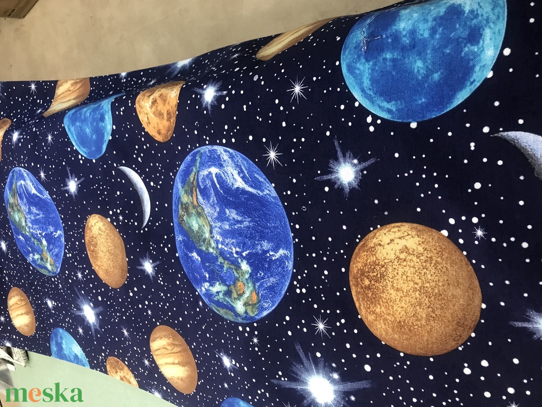 patchwork takaró, falvédő kék bolygók - otthon & életmód - lakástextil - ágytakaró - Meska.hu
