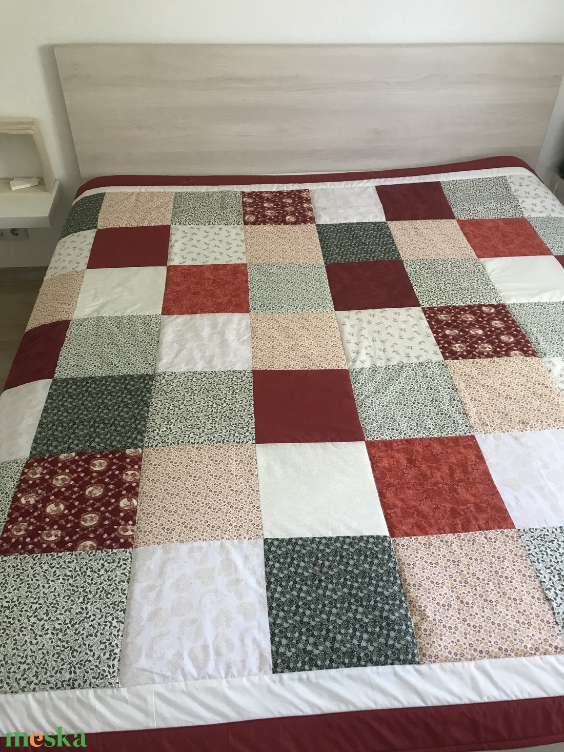 Country stílusú patchwork ágytakaró terrakotta - otthon & életmód - lakástextil - ágytakaró - Meska.hu Country stílusú patchwork ágytakaró terrakotta - otthon & életmód - lakástextil - ágytakaró - Meska.hu
