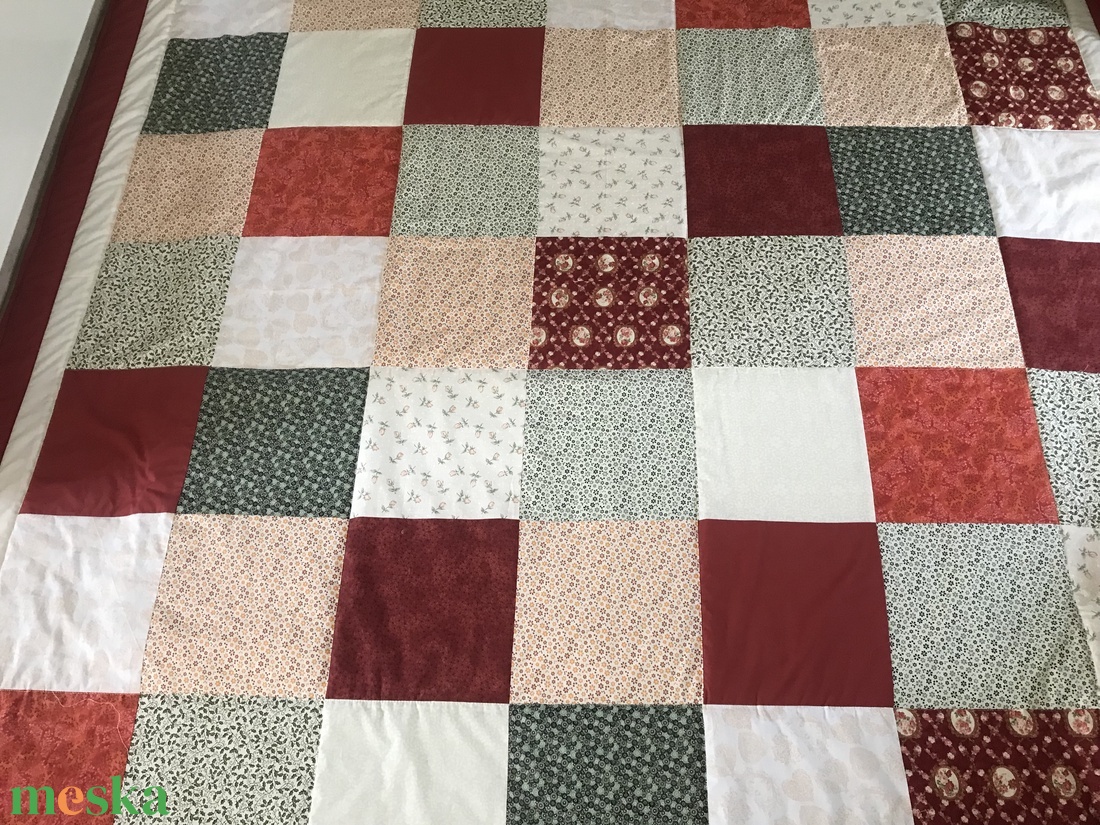 Country stílusú patchwork ágytakaró terrakotta - otthon & életmód - lakástextil - ágytakaró - Meska.hu Country stílusú patchwork ágytakaró terrakotta - otthon & életmód - lakástextil - ágytakaró - Meska.hu