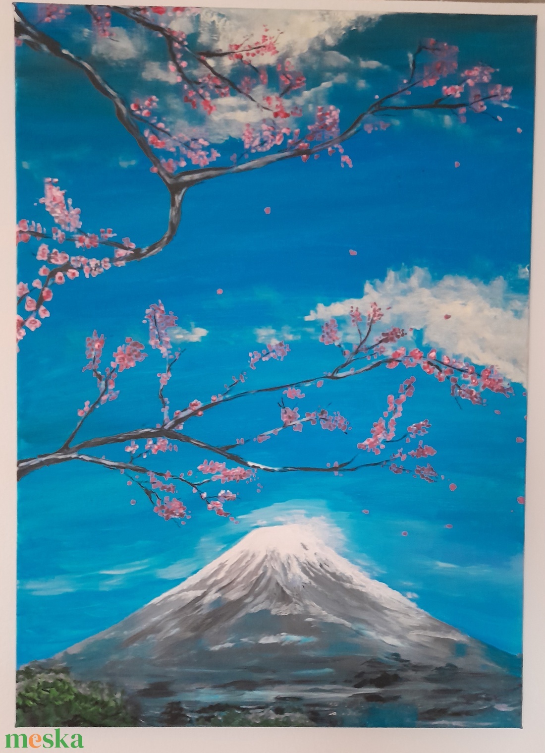 Japán szent hegye / festmény  - művészet - festmény - akril - Meska.hu