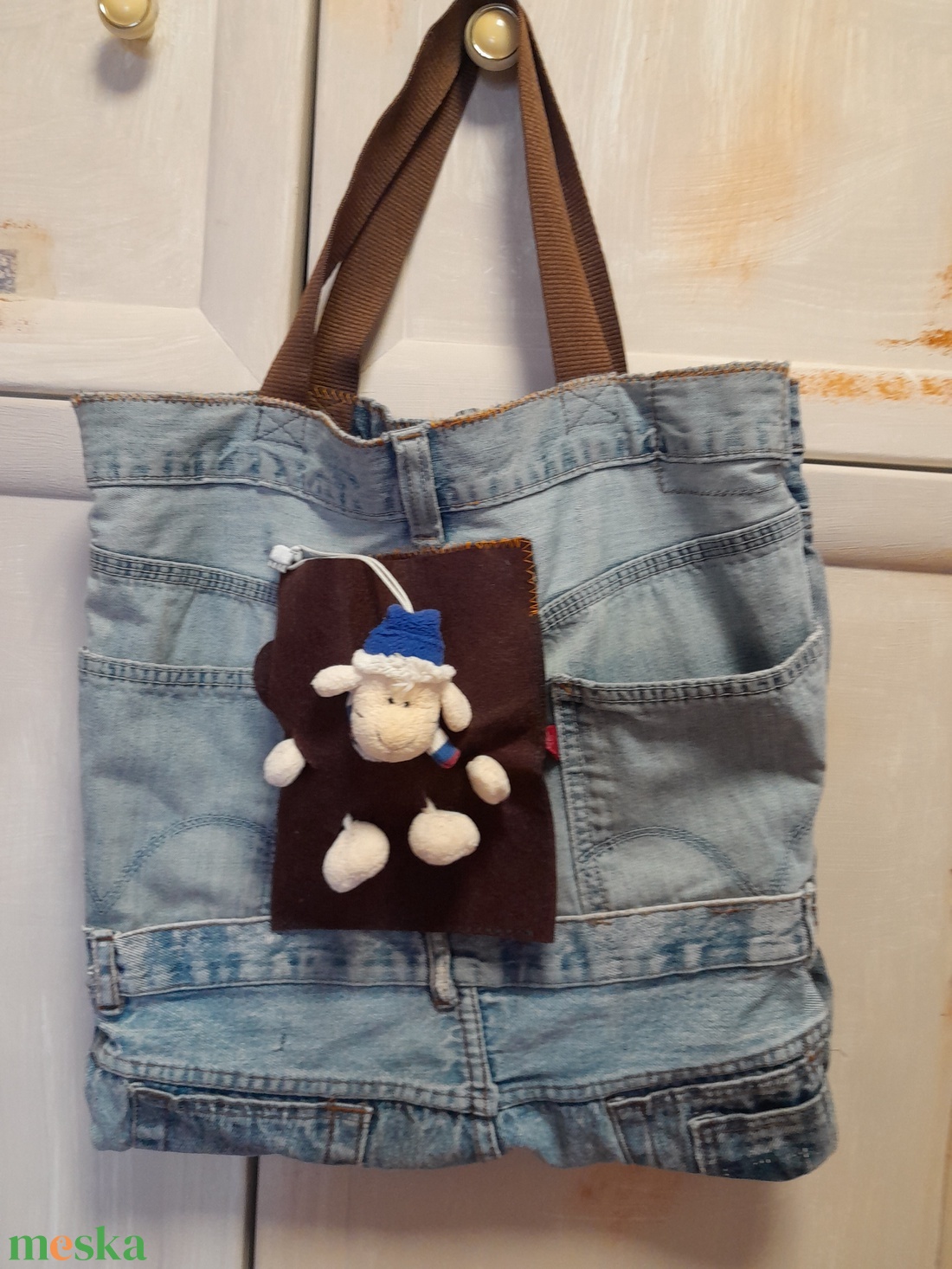 Hol jártál báránykám ?/ táska farmerből - táska & tok - bevásárlás & shopper táska - shopper, textiltáska, szatyor - Meska.hu Hol jártál báránykám ?/ táska farmerből - táska & tok - bevásárlás & shopper táska - shopper, textiltáska, szatyor - Meska.hu