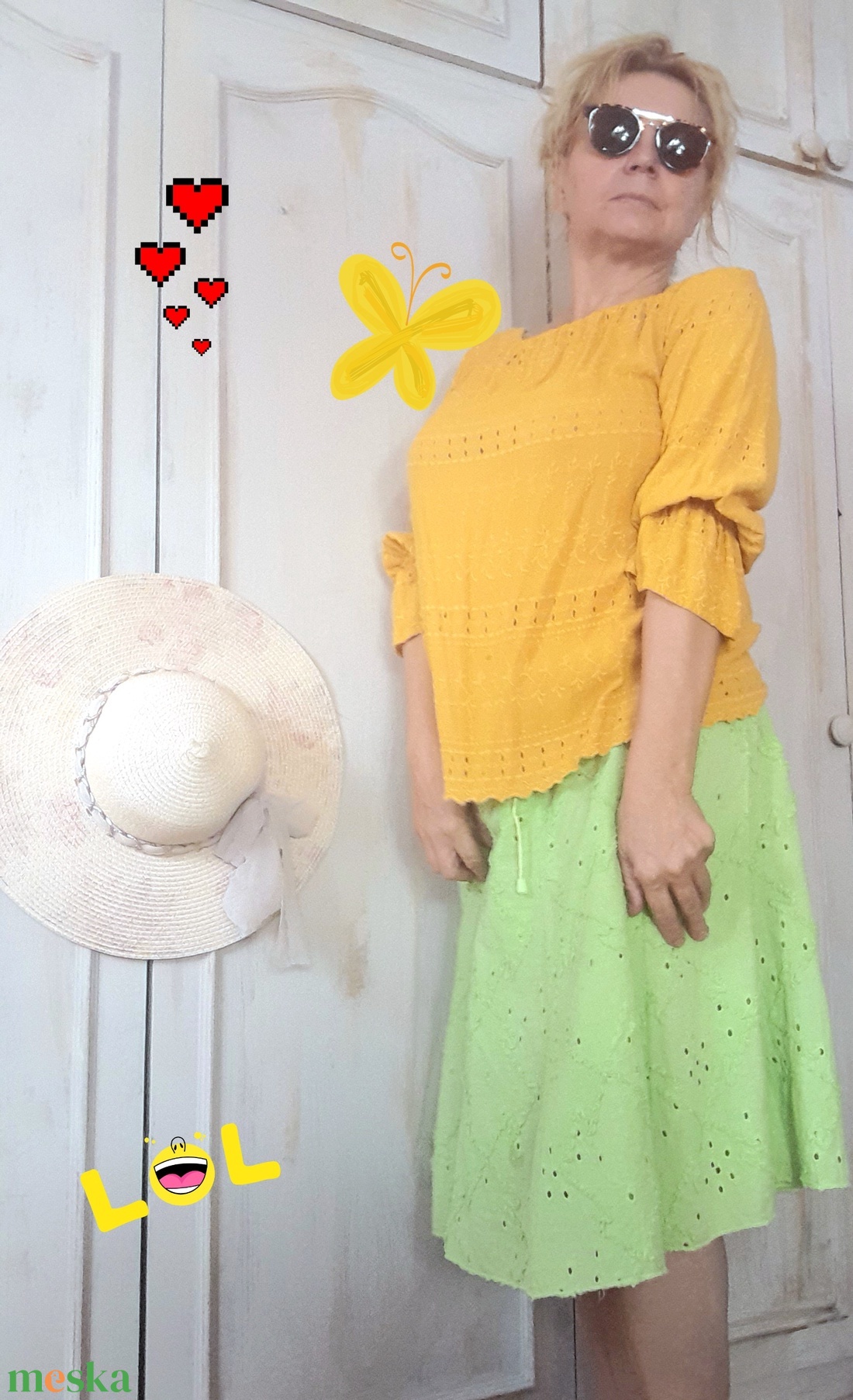 De jó színben vagy!/ Élénk zöld szoknya  - ruha & divat - női ruha - szoknya - Meska.hu