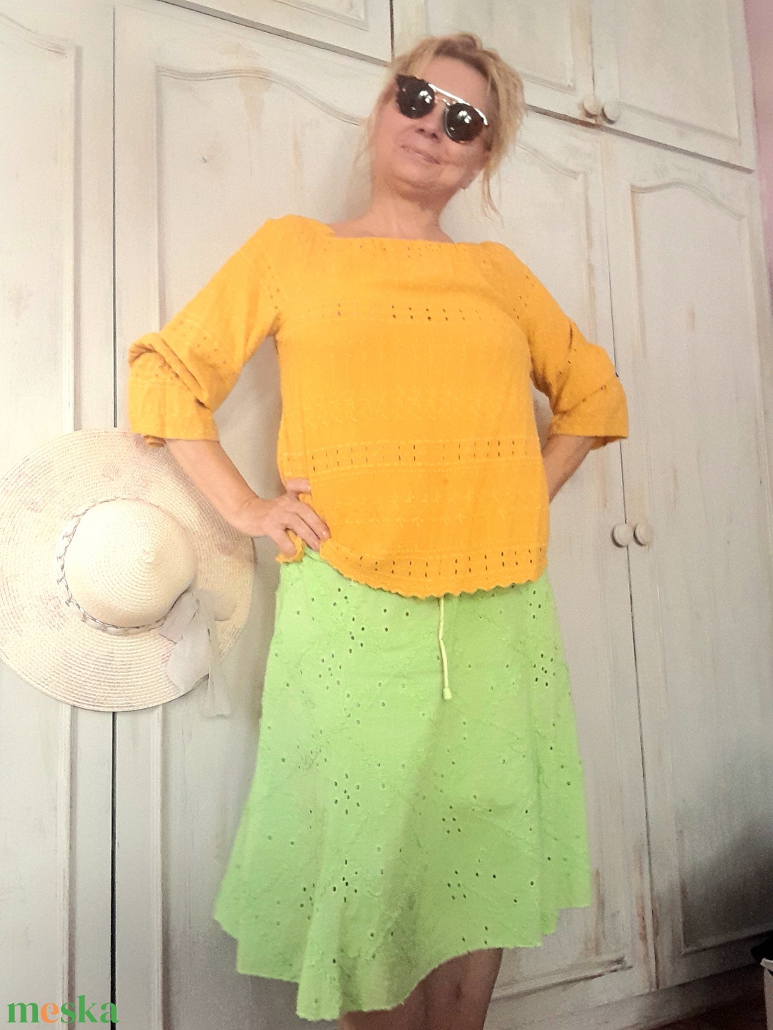 De jó színben vagy!/ Élénk zöld szoknya  - ruha & divat - női ruha - szoknya - Meska.hu