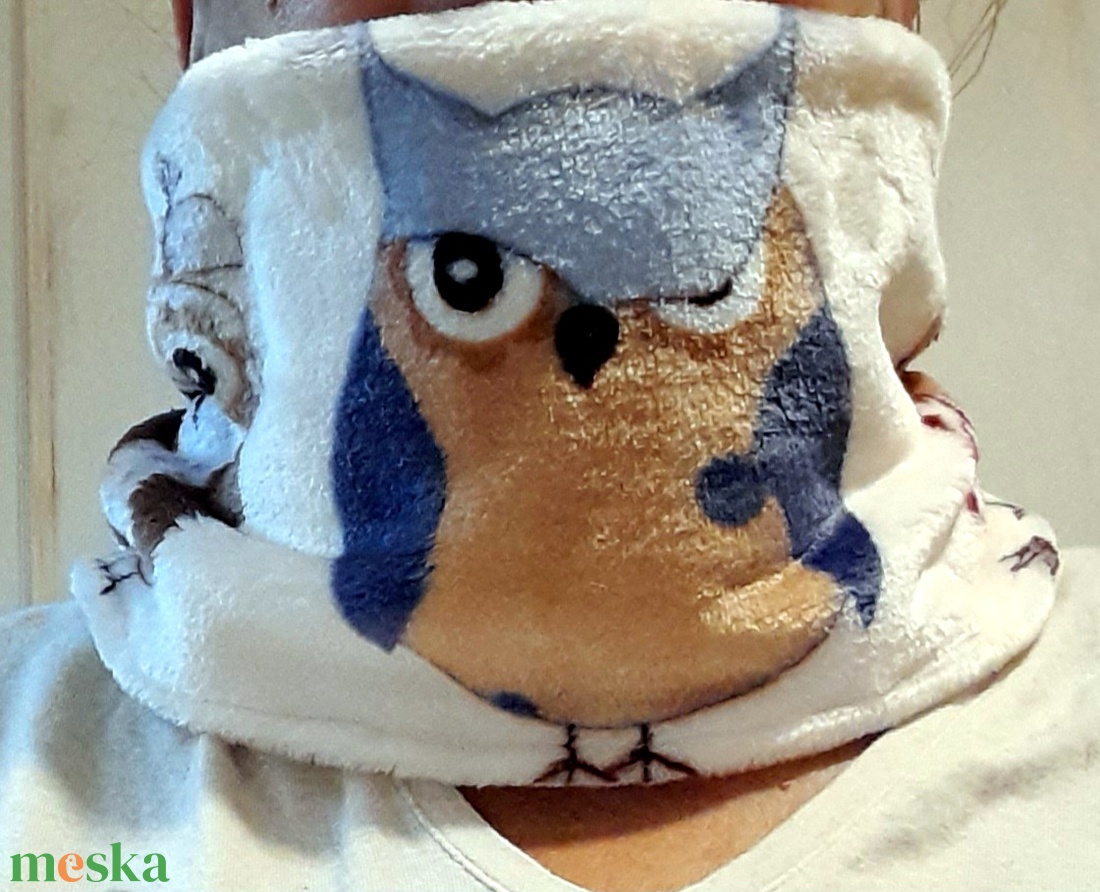 Hosszú éjszaka-baglyos sál  - ruha & divat - sál, sapka, kendő - sál - Meska.hu