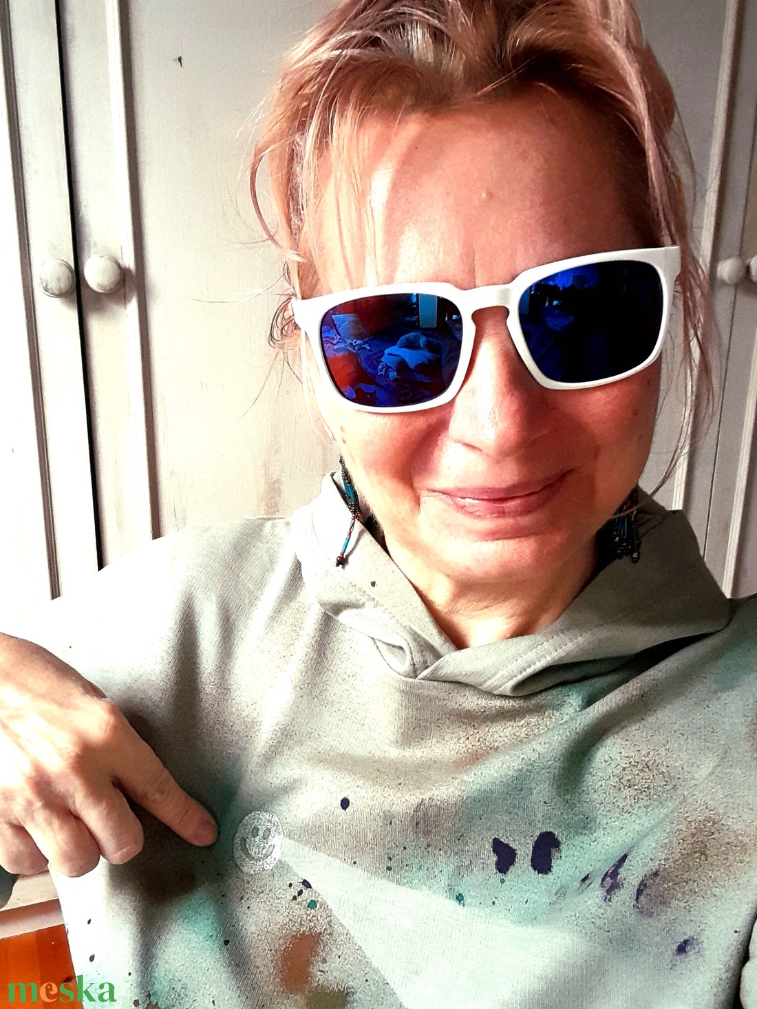 A Mosolyod körbeér! - pulóver  - ruha & divat - női ruha - pulóver - Meska.hu