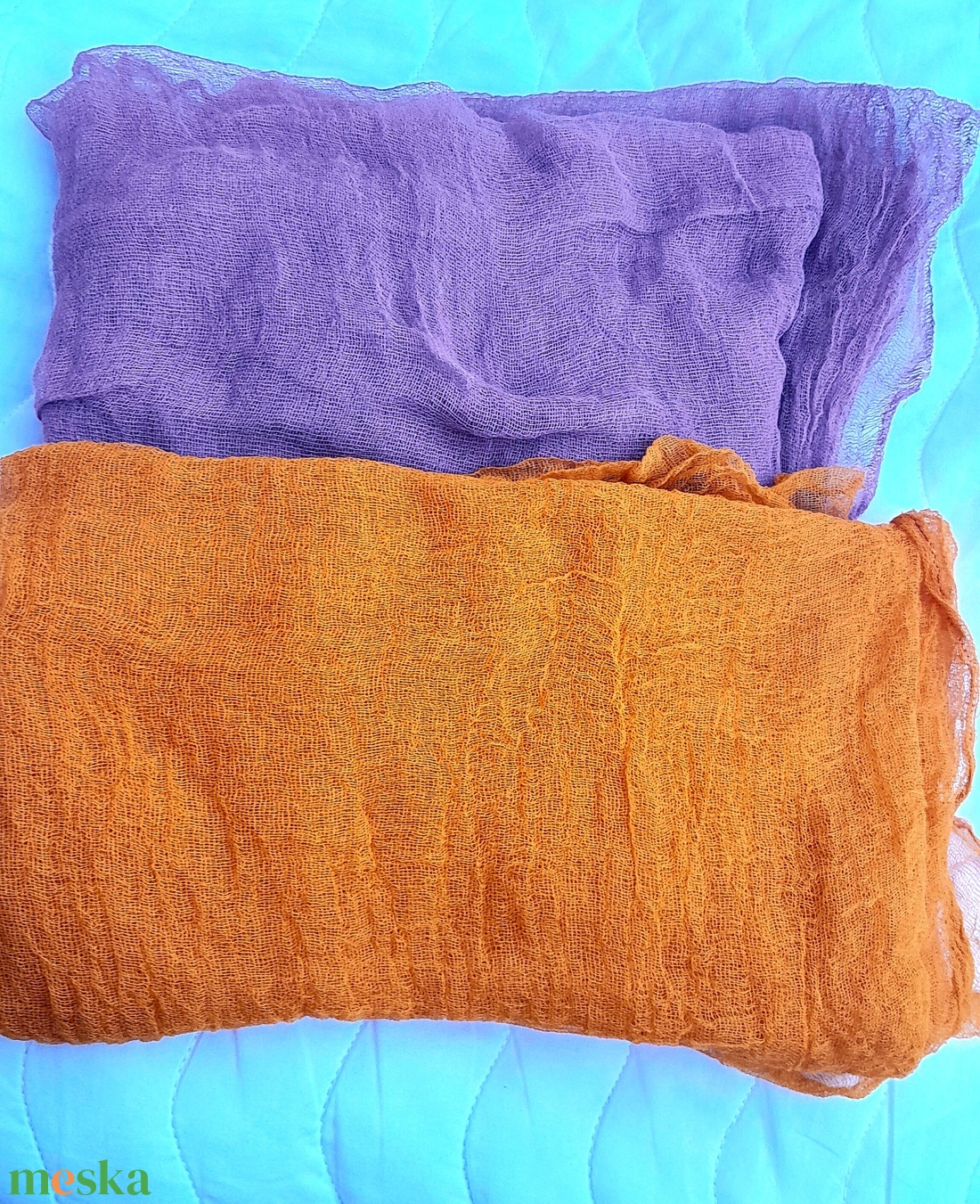 Szilva vagy barack ?/ géz sál  - ruha & divat - sál, sapka, kendő - sál - Meska.hu