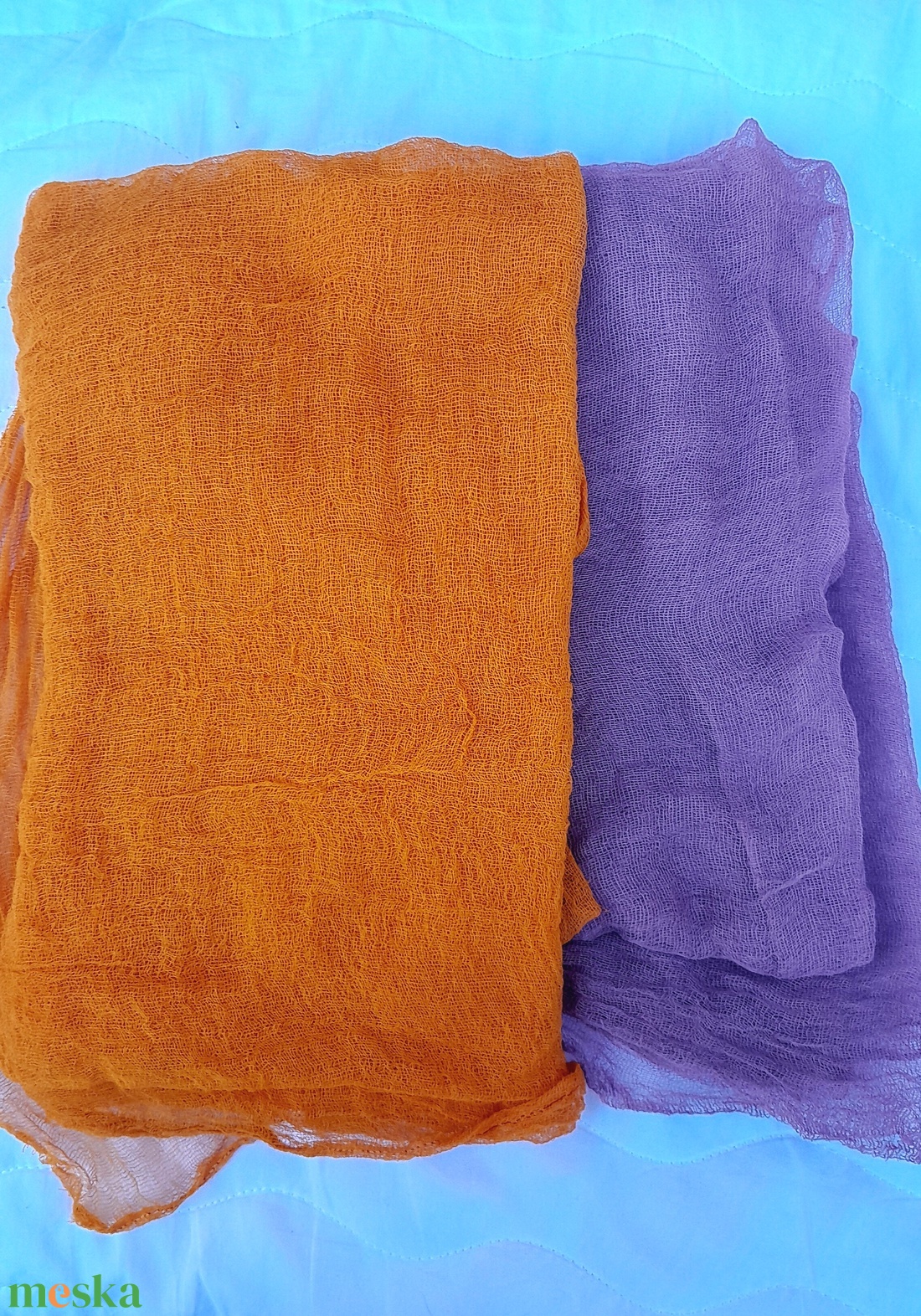 Szilva vagy barack ?/ géz sál  - ruha & divat - sál, sapka, kendő - sál - Meska.hu