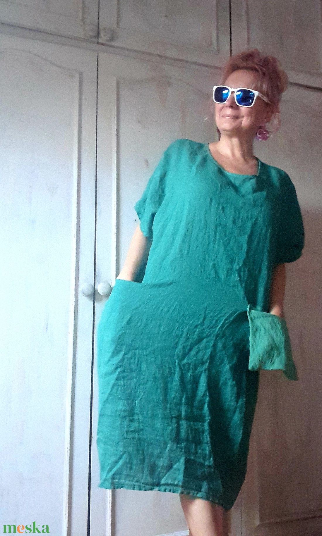 Még zöld a fű! / vászon ruha - ruha & divat - női ruha - tunika - Meska.hu