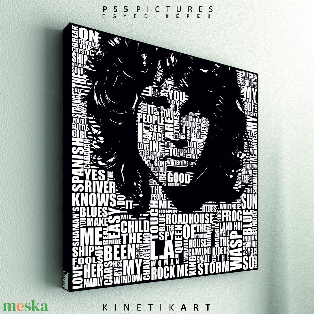 kép: Jim Morrison: Tipográfia - otthon & lakás - dekoráció - kép & falikép - táblakép - Meska.hu