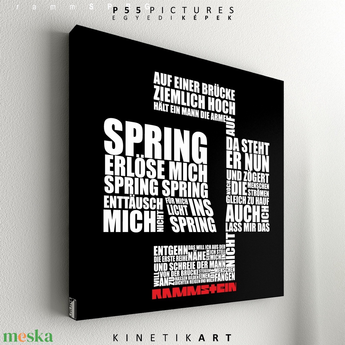 kép: rammstein: Spring [tipográfia] - otthon & életmód - dekoráció - kép & falikép - táblakép - Meska.hu