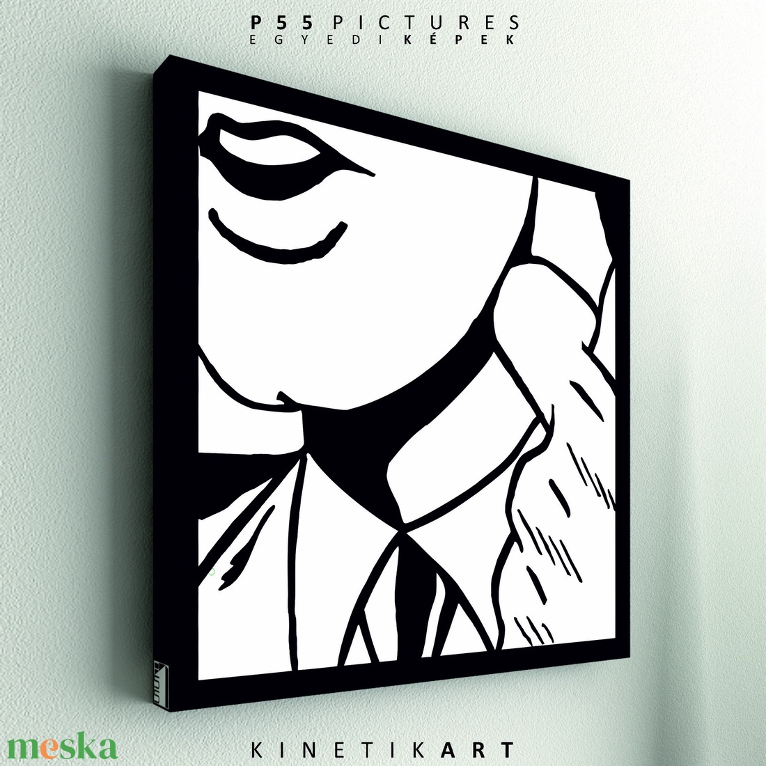 kép: pop-art: Roy Lichtenstein: Face - otthon & életmód - dekoráció - kép & falikép - táblakép - Meska.hu