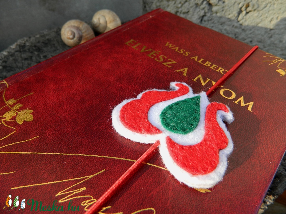 Nemzetiszín tulipános könyvjelző -  - Meska.hu