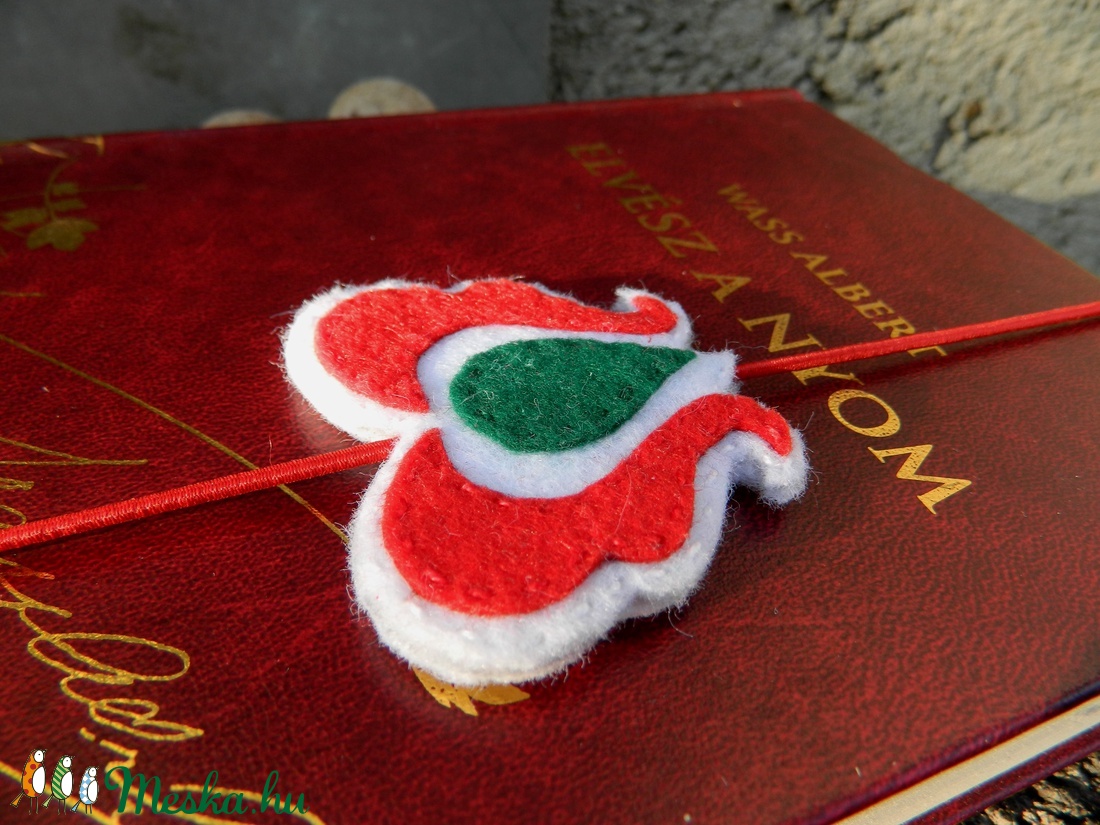 Nemzetiszín tulipános könyvjelző -  - Meska.hu