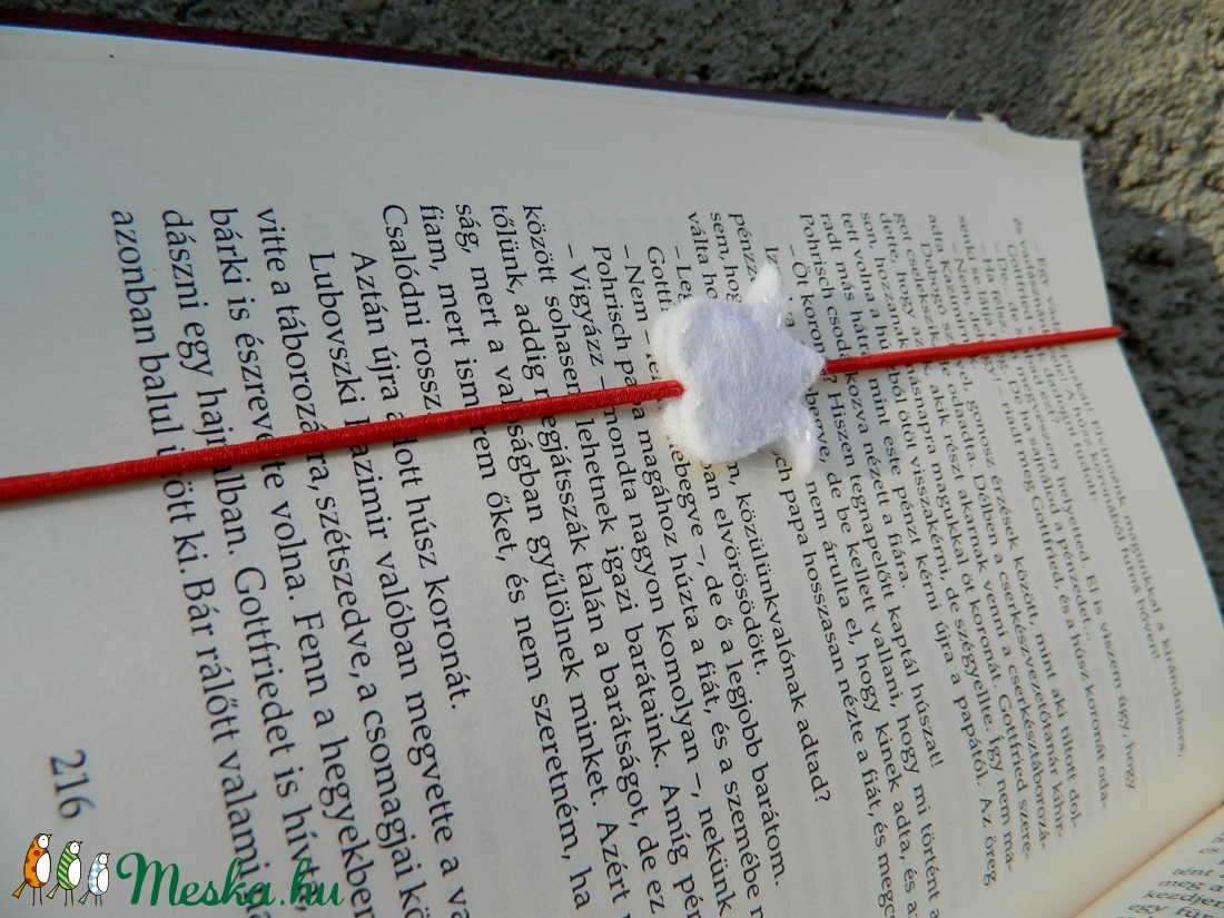 Nemzetiszín tulipános könyvjelző -  - Meska.hu