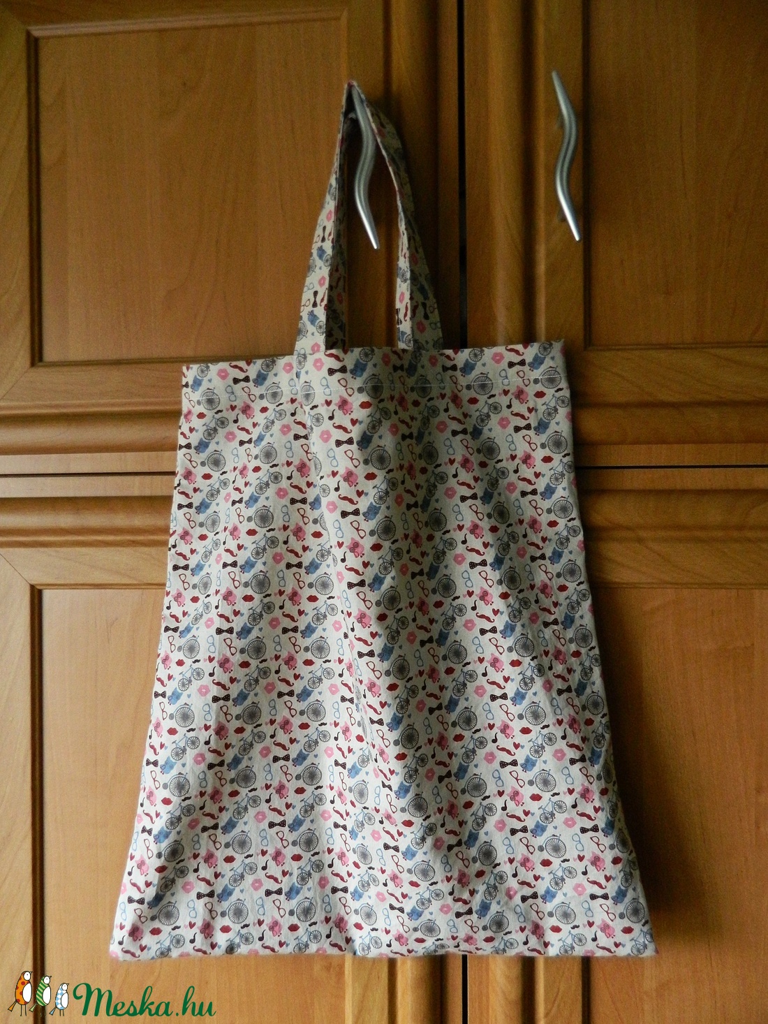 Biciklis, baglyos bevásárló szatyor -  - Meska.hu