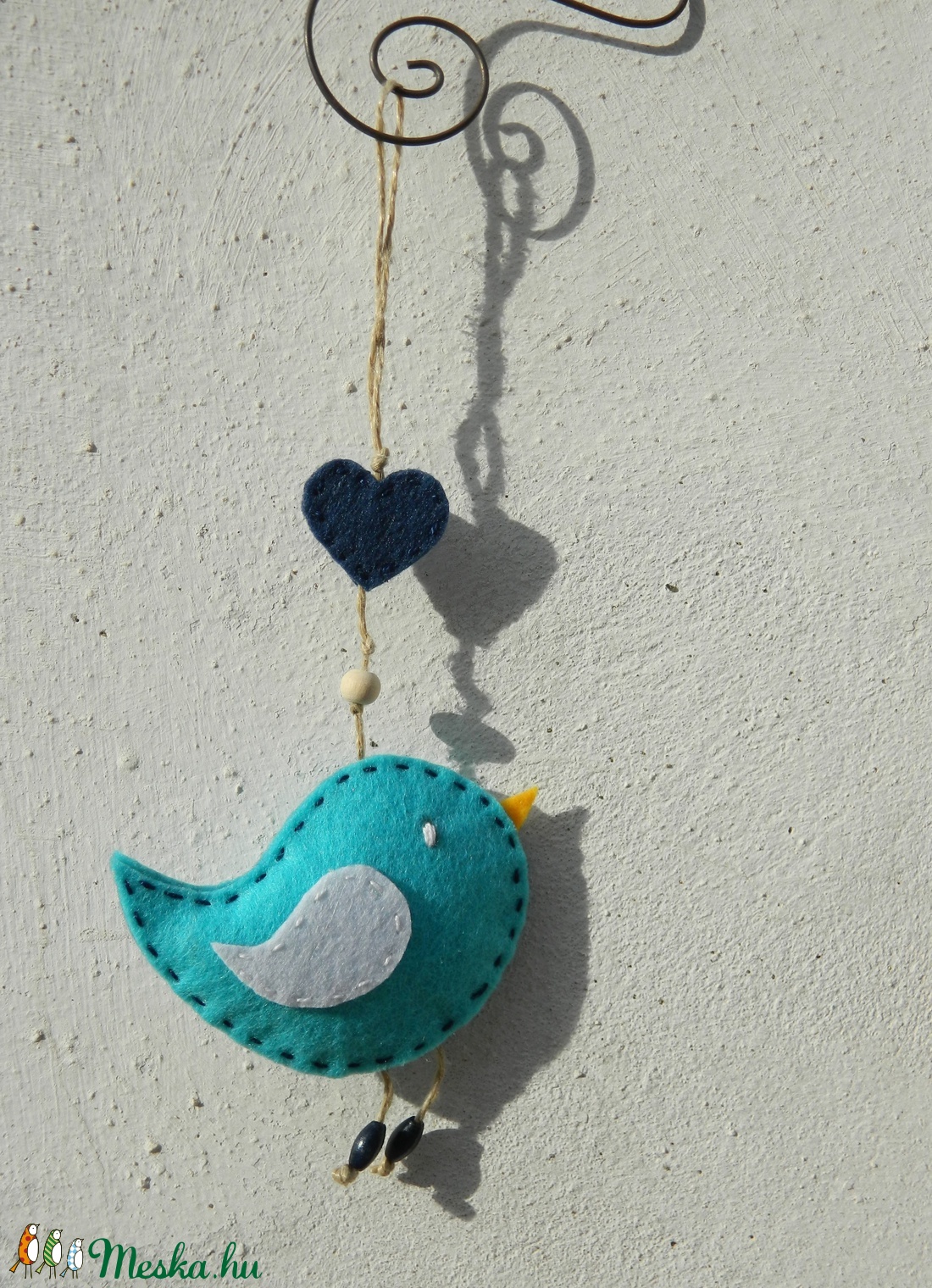 Tavaszváró kék madárkás lógó -  - Meska.hu