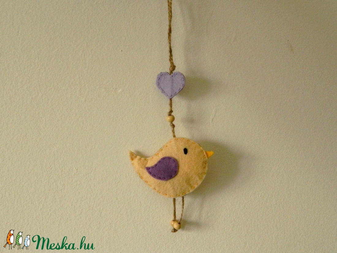 Szívecskés madaras lógó -  - Meska.hu