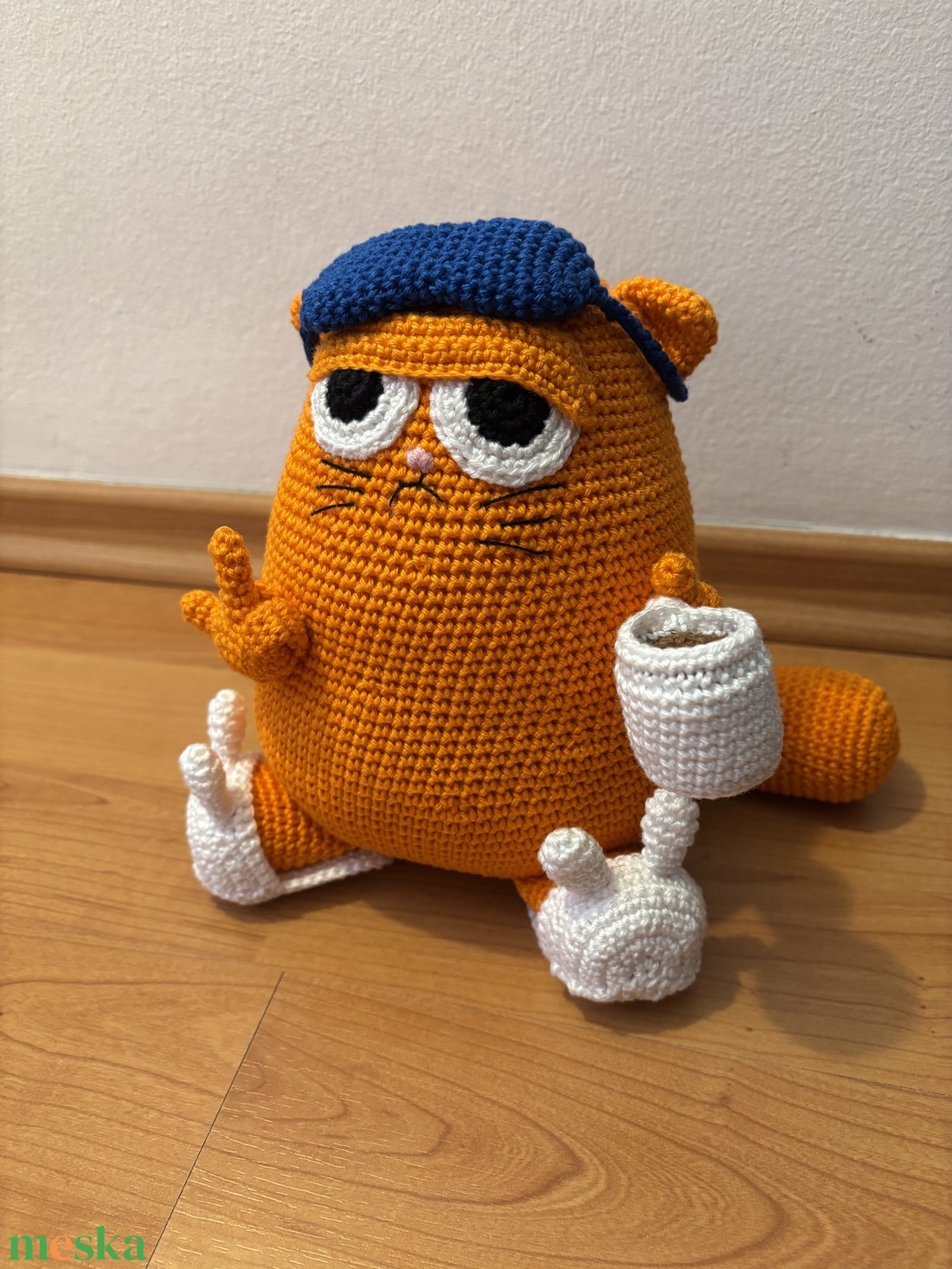 Reggeli kávézós cica - játék & sport - plüssállat & játékfigura - cica - Meska.hu