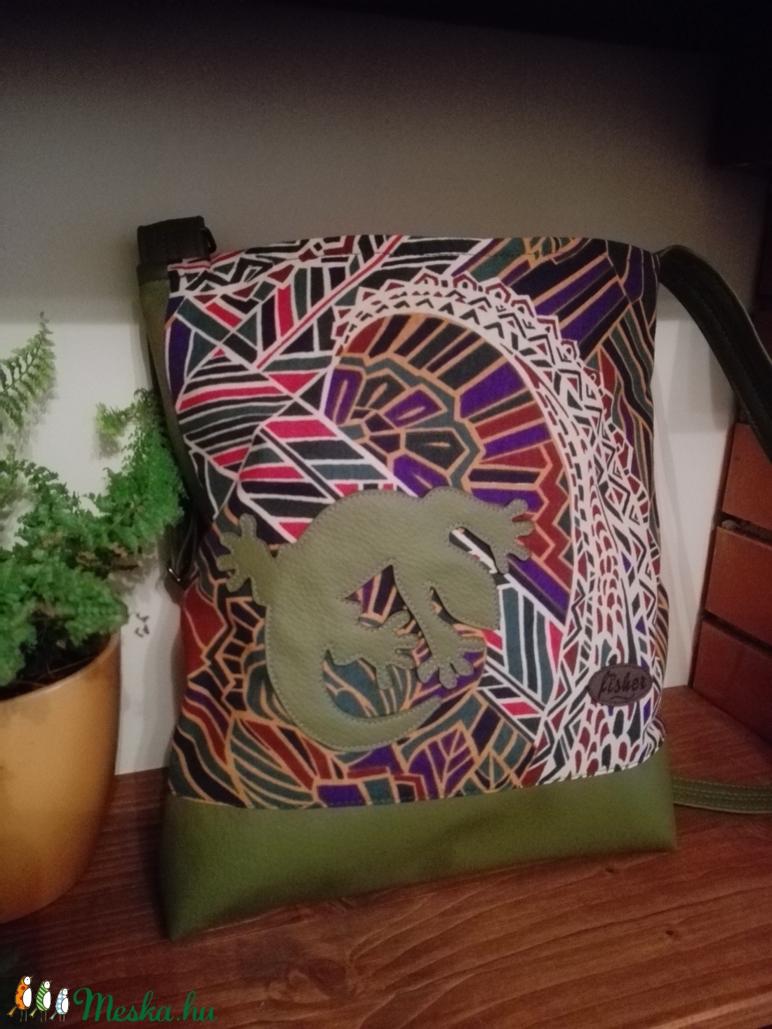 Válltáska  'Gecko' - táska & tok - kézitáska & válltáska - válltáska - Meska.hu