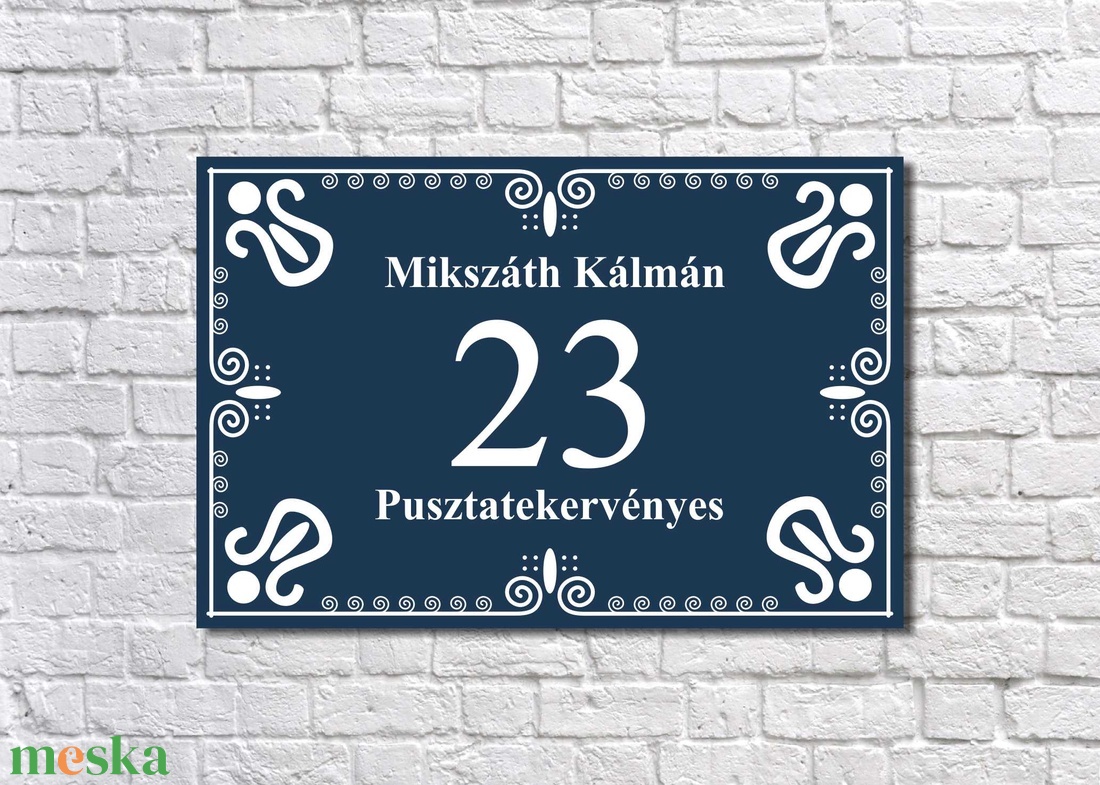 Házszámtábla - téglalap alakú - otthon & életmód - ház & kert - házszám - Meska.hu