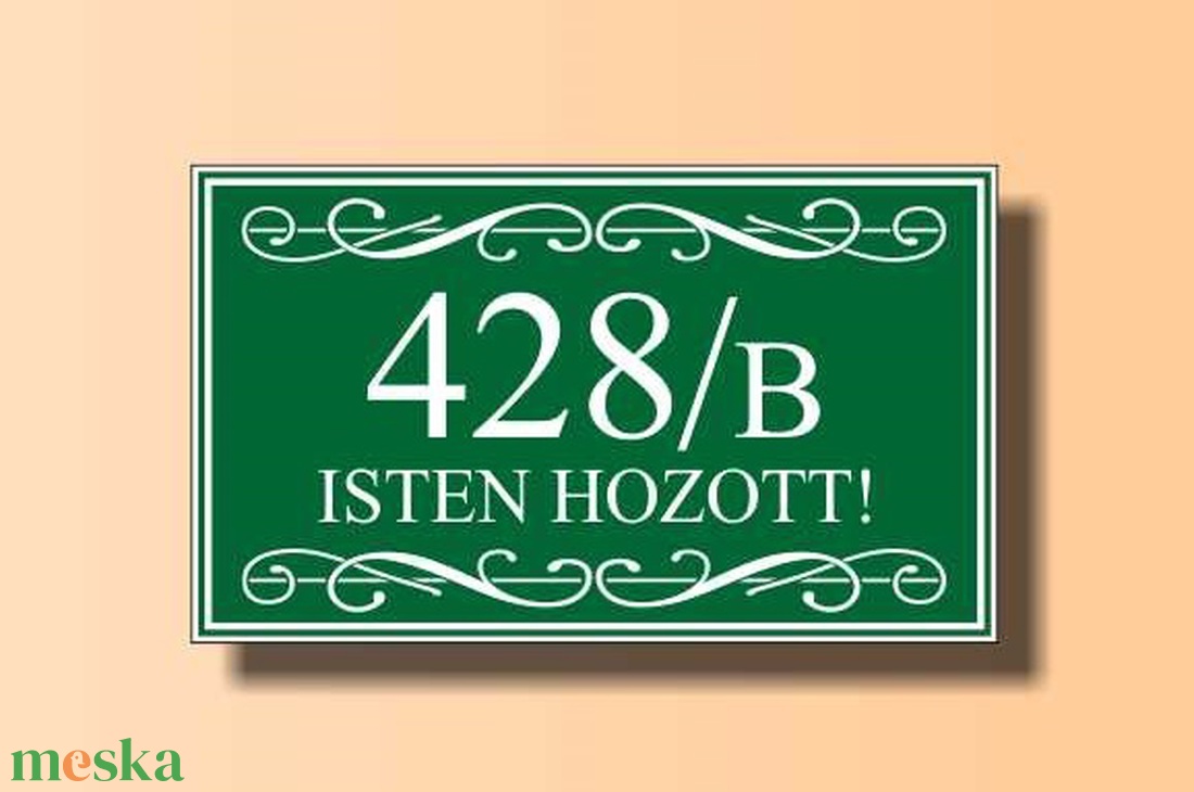 Isten hozott tábla - téglalap - otthon & lakás - ház & kert - házszám - Meska.hu