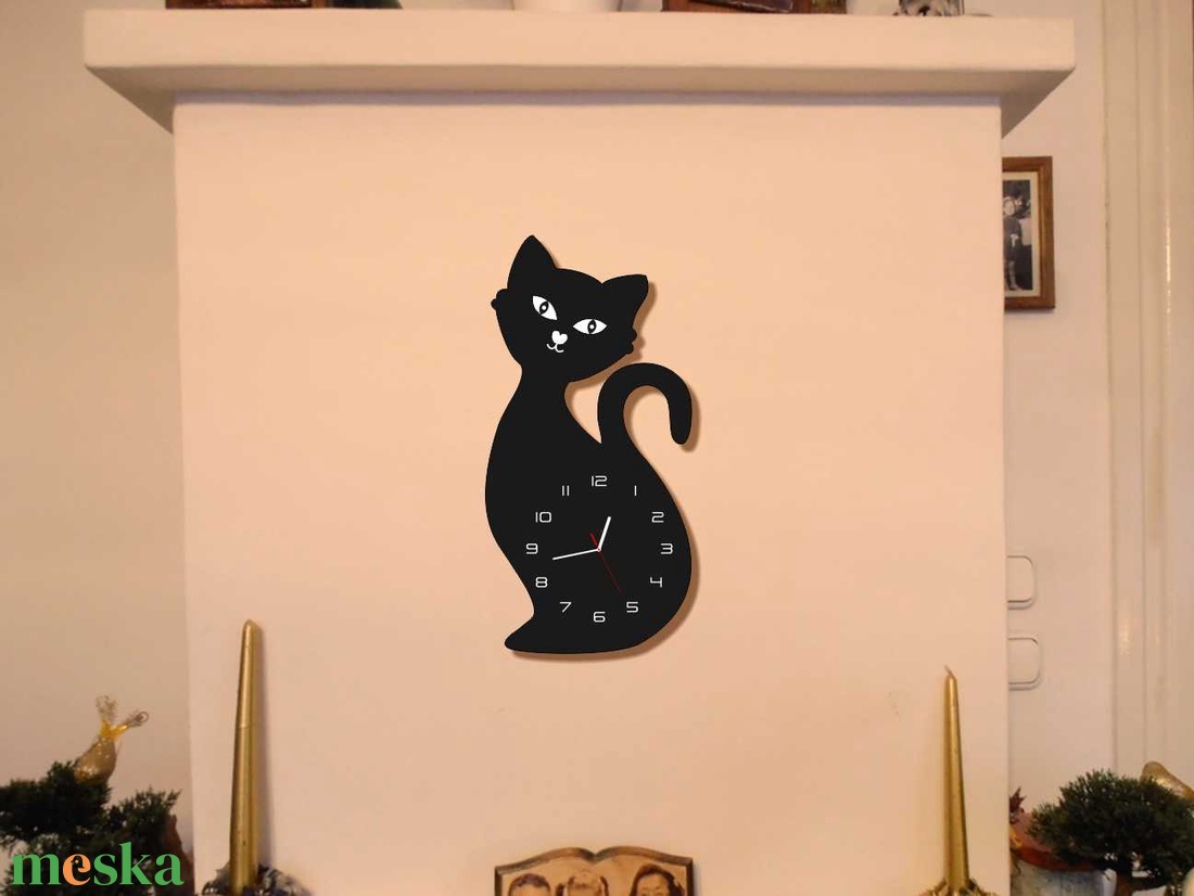 Macskás falióra - otthon & lakás - dekoráció - fali és függő dekoráció - falióra & óra - Meska.hu