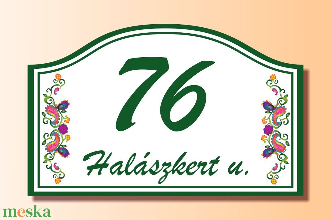 Házszámtábla - felsőíves - otthon & életmód - ház & kert - házszám - Meska.hu Házszámtábla - felsőíves - otthon & életmód - ház & kert - házszám - Meska.hu