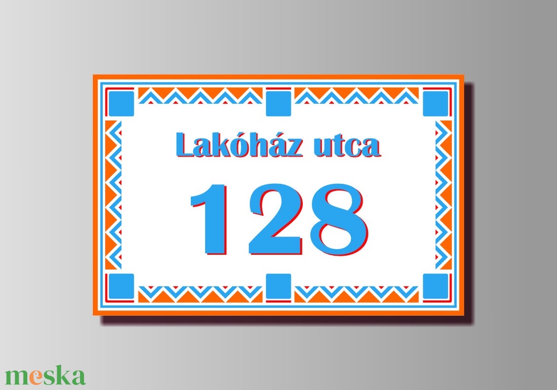 Házszámtábla - téglalap alakú - otthon & lakás - ház & kert - házszám - Meska.hu