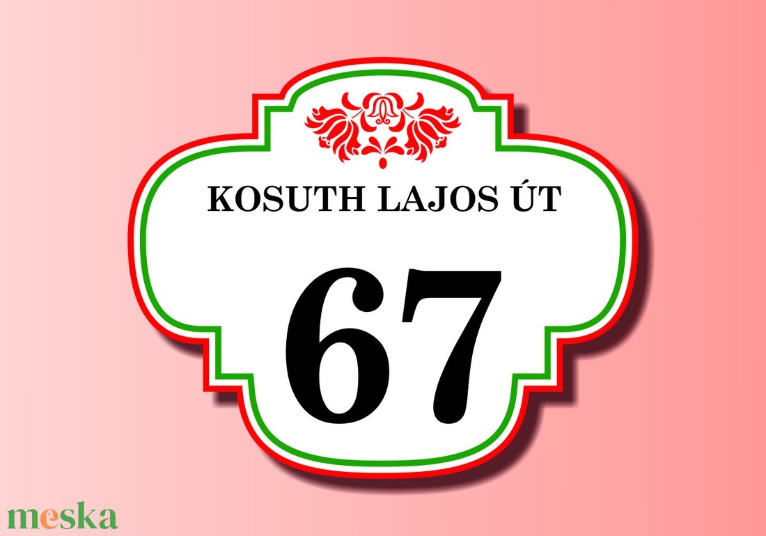 Díszes házszámtábla - körbeíves - otthon & lakás - ház & kert - házszám - Meska.hu Díszes házszámtábla - körbeíves - otthon & lakás - ház & kert - házszám - Meska.hu