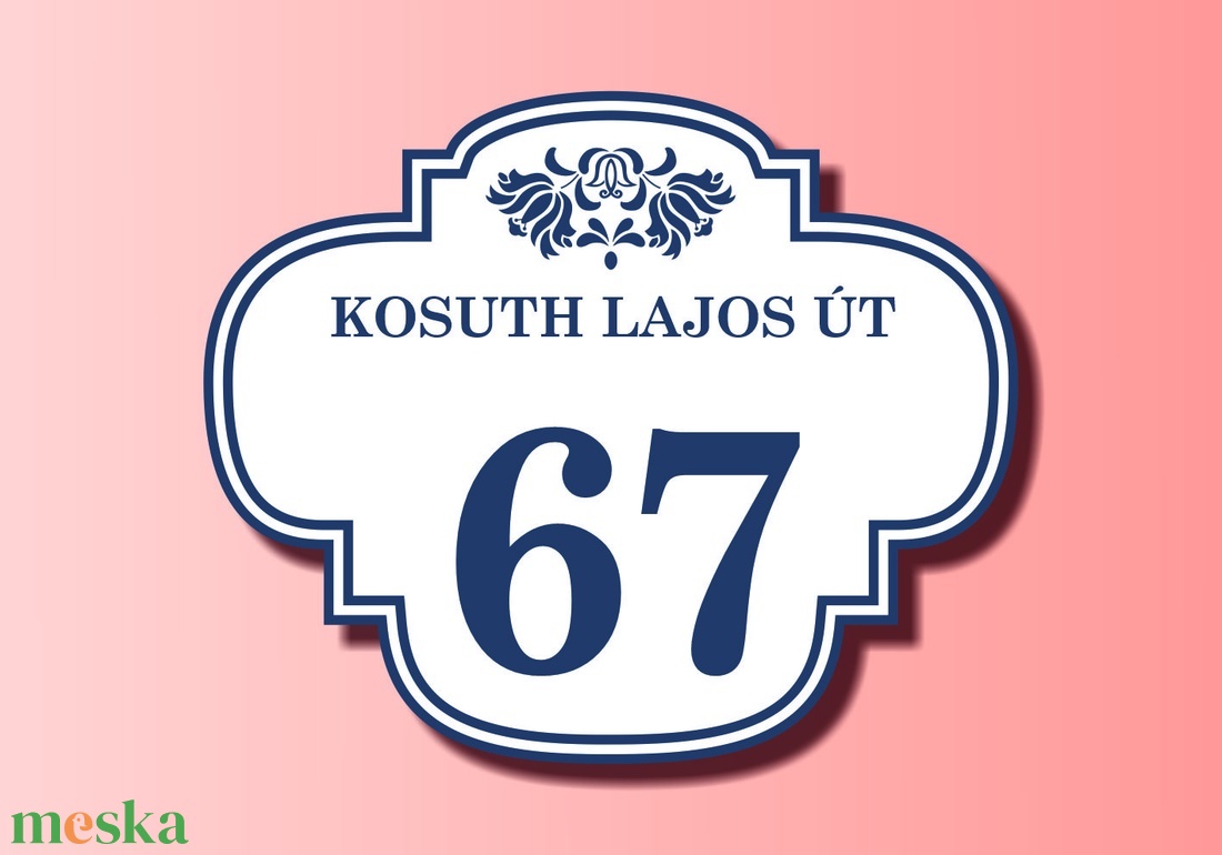 Díszes házszámtábla - körbeíves - otthon & lakás - ház & kert - házszám - Meska.hu Díszes házszámtábla - körbeíves - otthon & lakás - ház & kert - házszám - Meska.hu