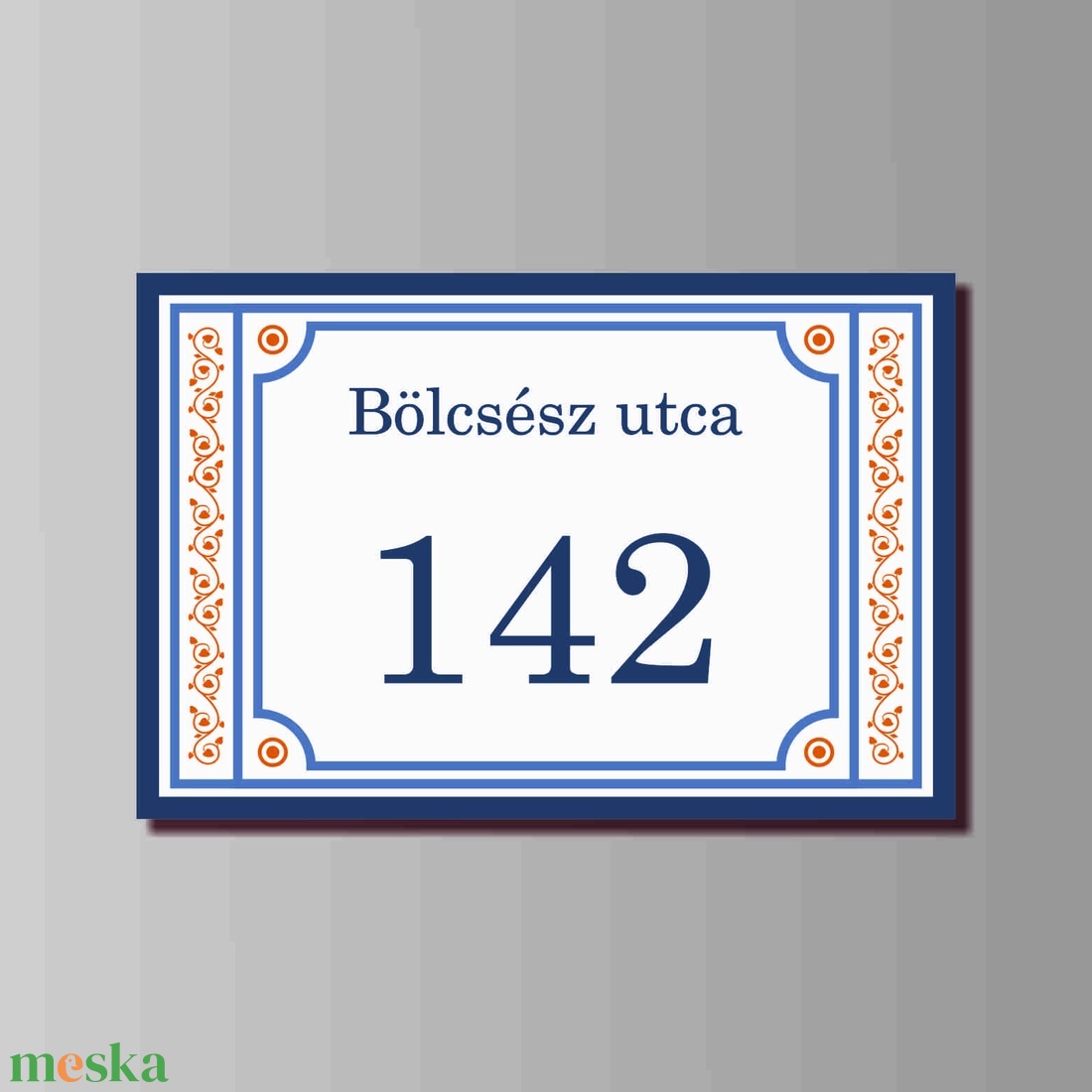 Házszámtábla - díszes, téglalap alakú - otthon & lakás - ház & kert - házszám - Meska.hu