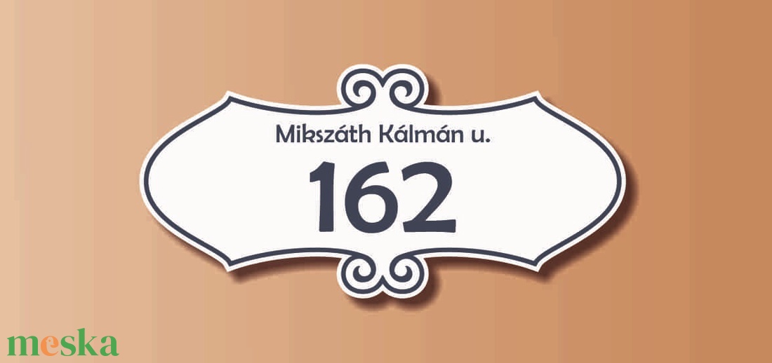 Díszes házszámtábla - körbeíves - otthon & életmód - ház & kert - házszám - Meska.hu Díszes házszámtábla - körbeíves - otthon & életmód - ház & kert - házszám - Meska.hu