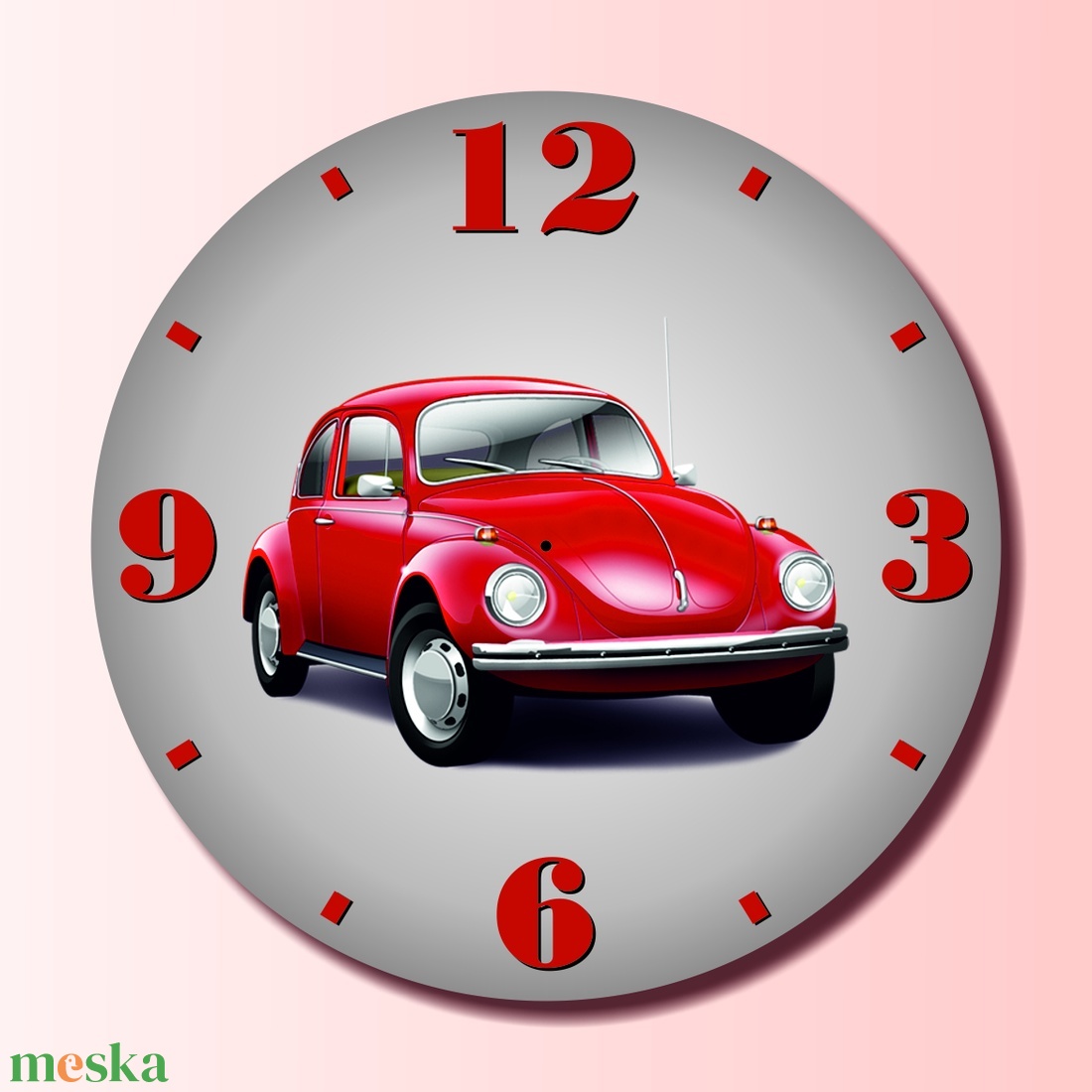 VW bogár autós óra - otthon & lakás - dekoráció - fali és függő dekoráció - falióra & óra - Meska.hu