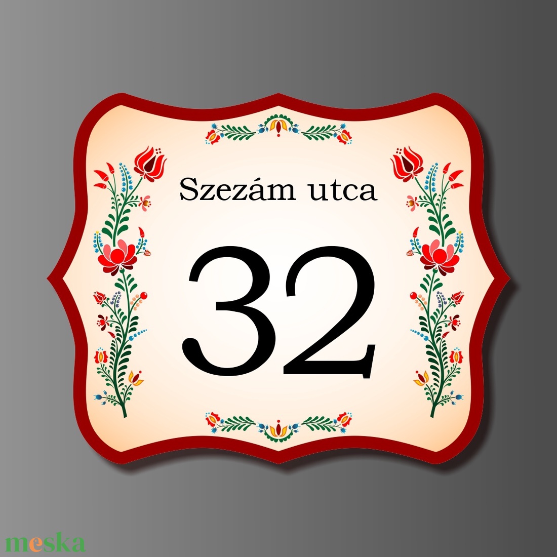 Házszámtábla - díszes - otthon & lakás - ház & kert - házszám - Meska.hu