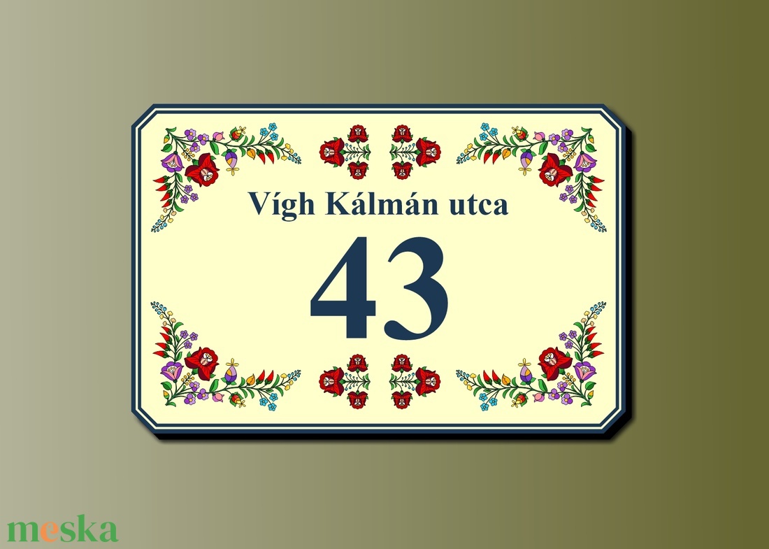 Házszámtábla - díszes - otthon & életmód - ház & kert - házszám - Meska.hu Házszámtábla - díszes - otthon & életmód - ház & kert - házszám - Meska.hu
