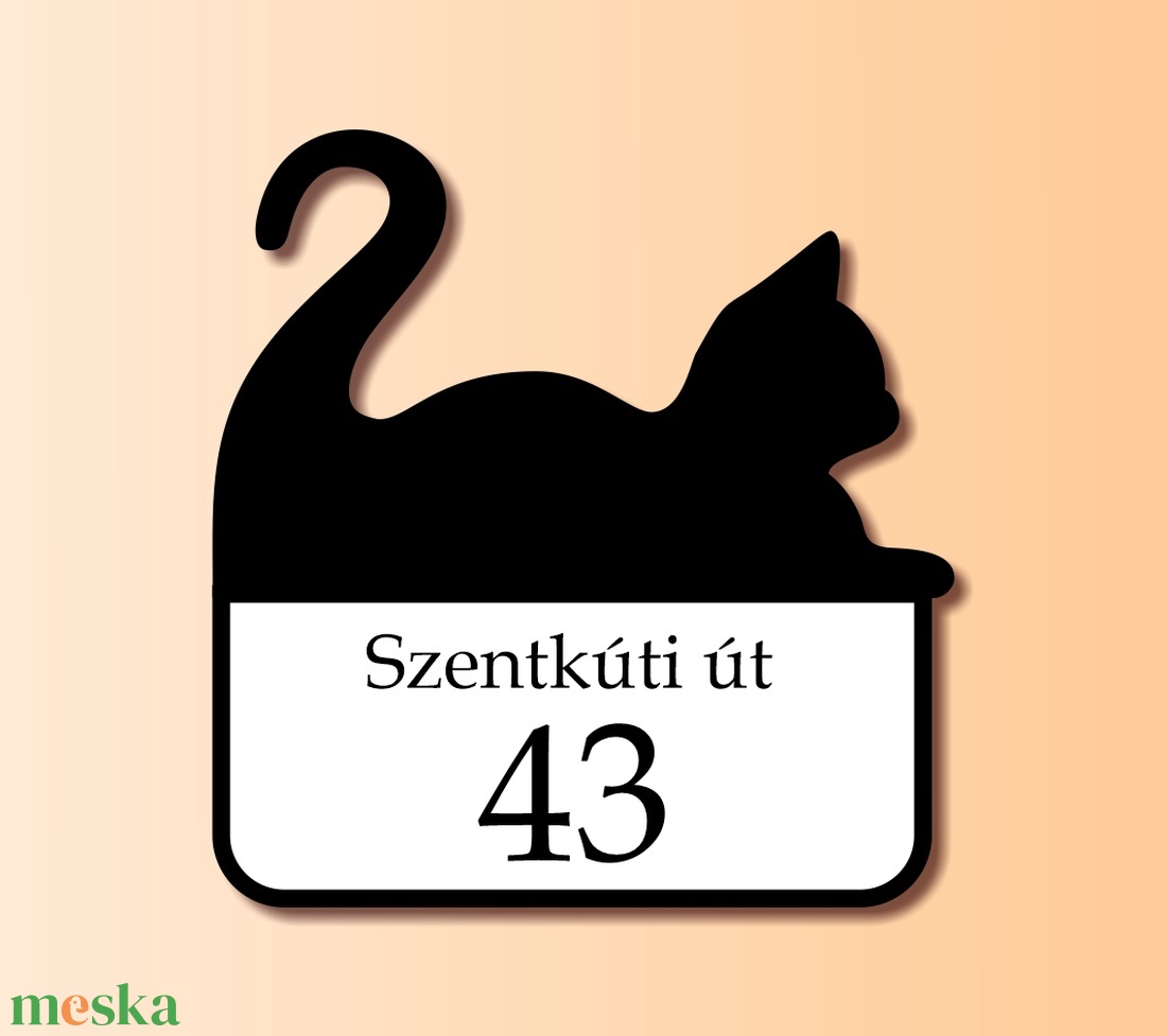 Házszámtábla - fekete macskával. - otthon & életmód - ház & kert - házszám - Meska.hu Házszámtábla - fekete macskával. - otthon & életmód - ház & kert - házszám - Meska.hu
